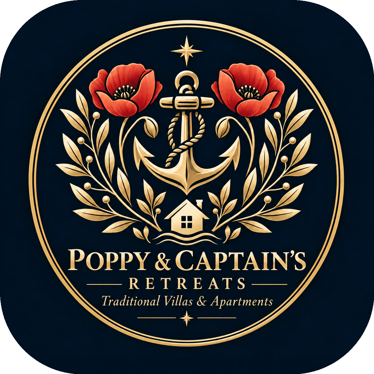 Poppy & Captain's Retreats logo